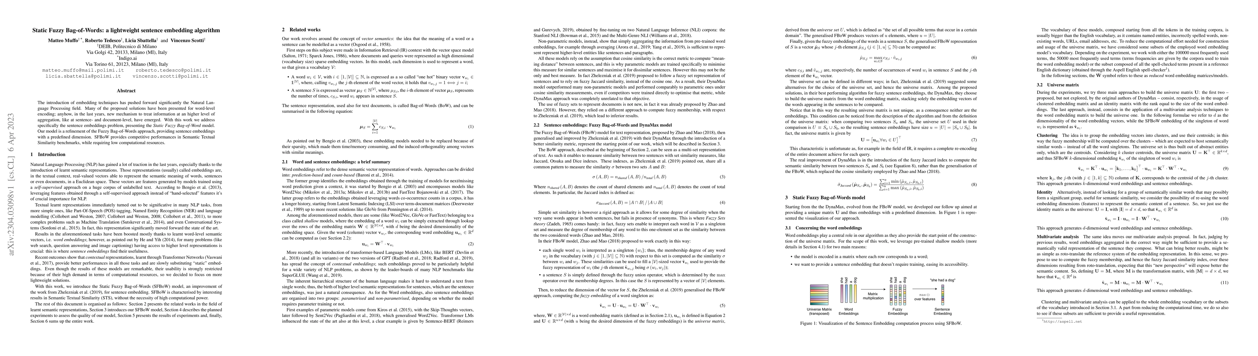 Thumbnail for Static Fuzzy Bag-of-Words: a lightweight sentence embedding algorithm