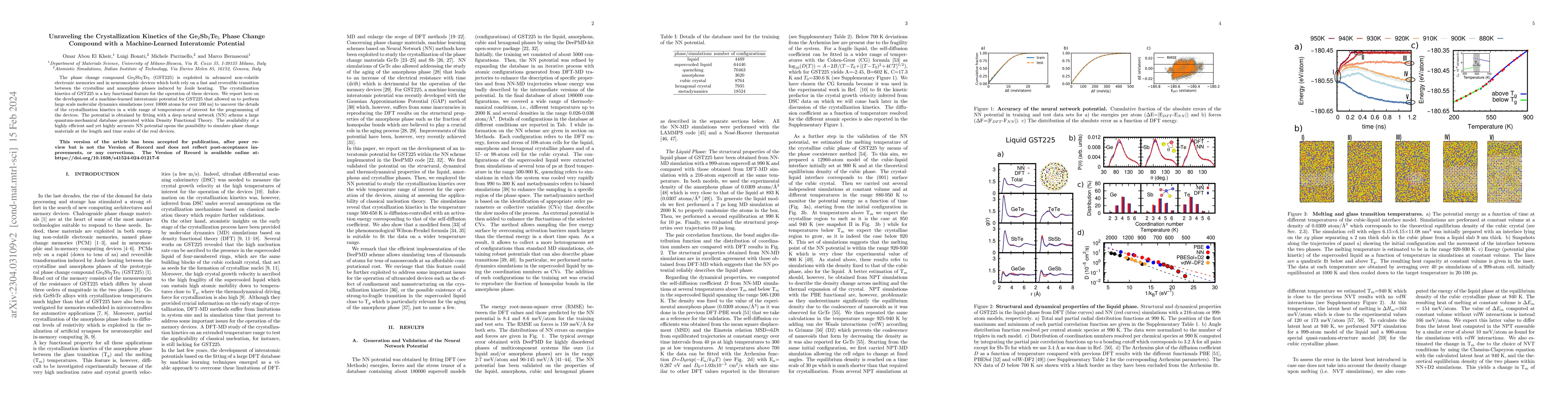 Thumbnail for Unraveling the Crystallization Kinetics of the Ge$_2$Sb$_2$Te$_5$ Phase
  Change Compound with a Machine-Learned Interatomic Potential