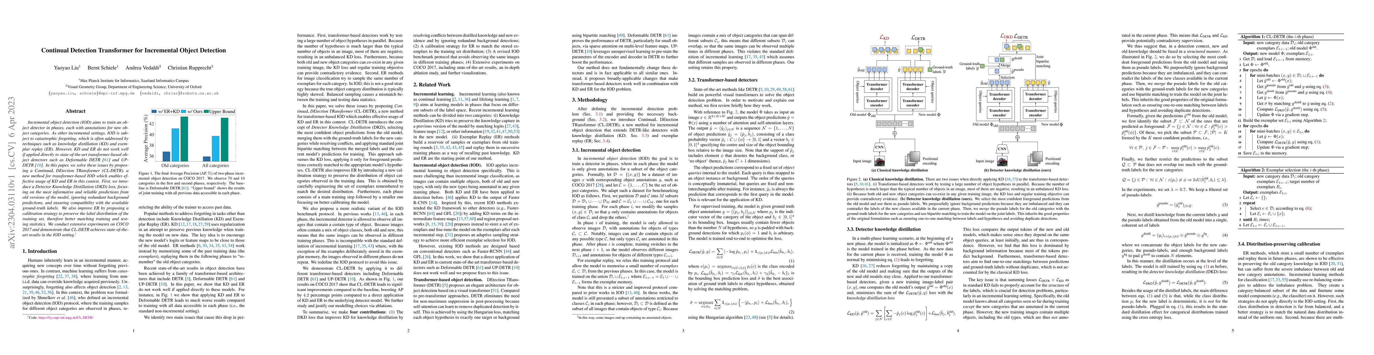 Thumbnail for Continual Detection Transformer for Incremental Object Detection