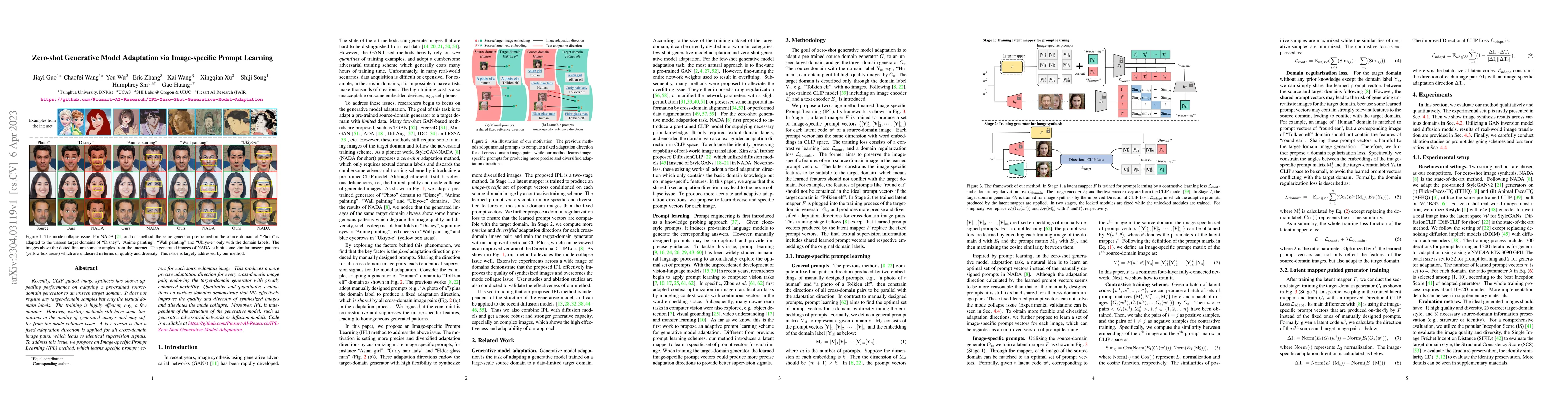 Thumbnail for Zero-shot Generative Model Adaptation via Image-specific Prompt Learning