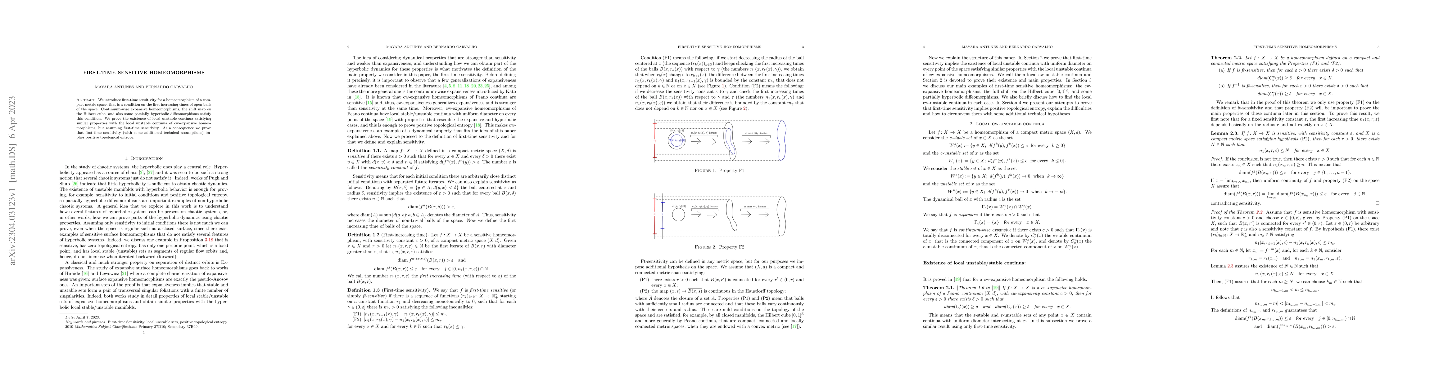 Thumbnail for First-time sensitive homeomorphisms