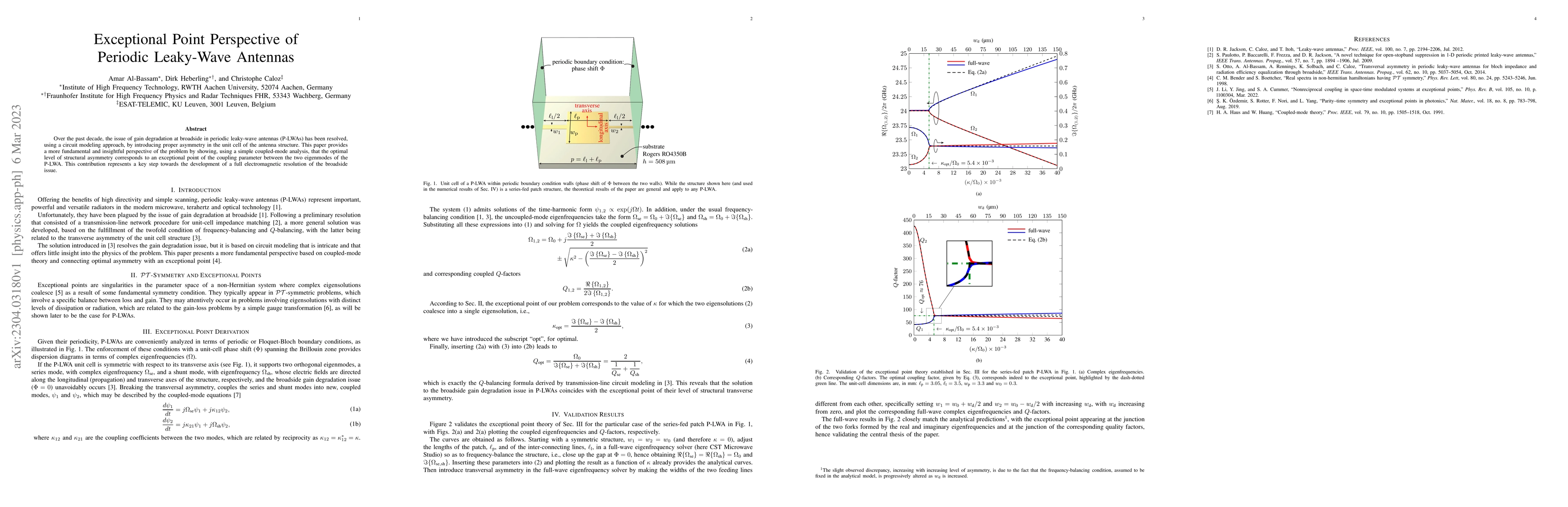 Thumbnail for Exceptional Point Perspective of Periodic Leaky-Wave Antennas