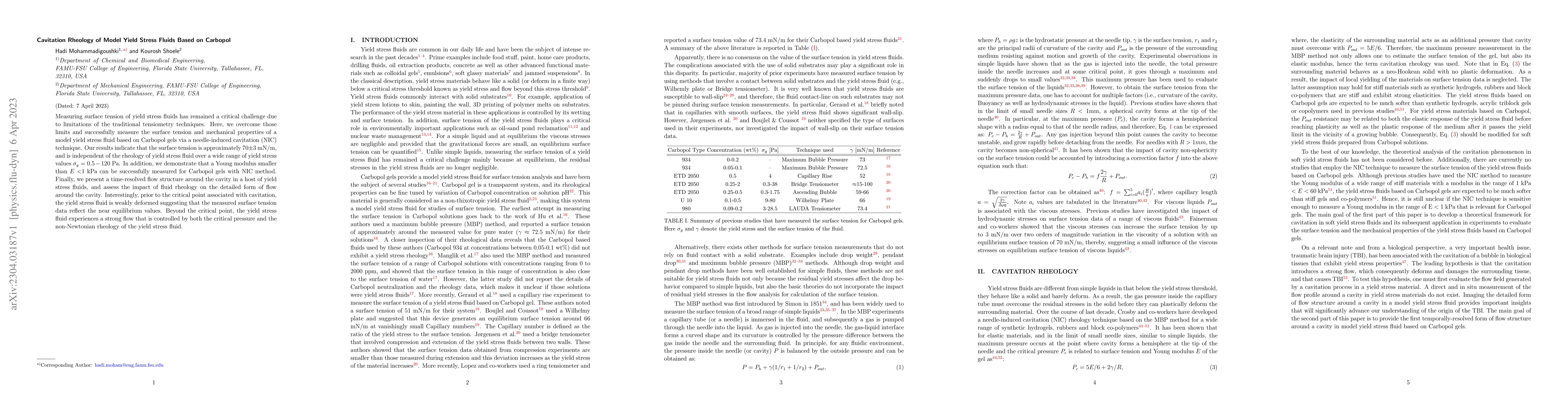 Thumbnail for Cavitation Rheology of Model Yield Stress Fluids Based on Carbopol