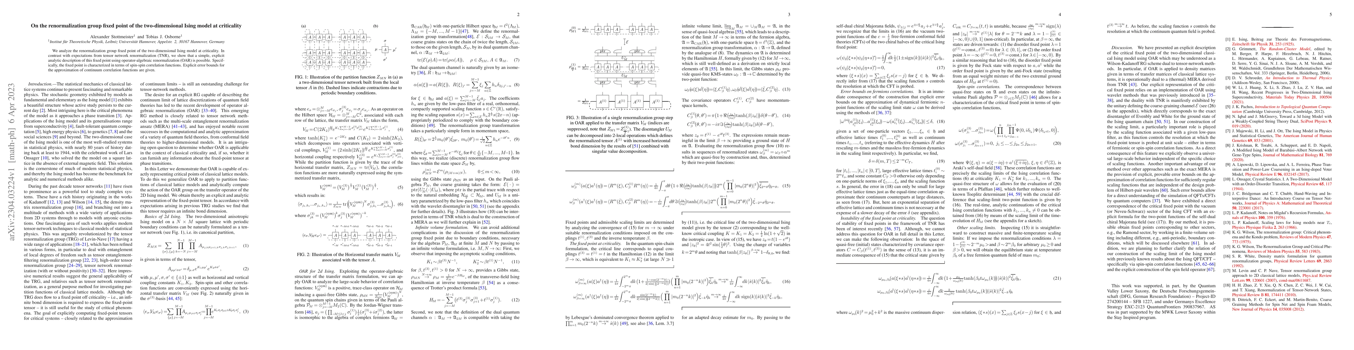 Thumbnail for On the renormalization group fixed point of the two-dimensional Ising
  model at criticality