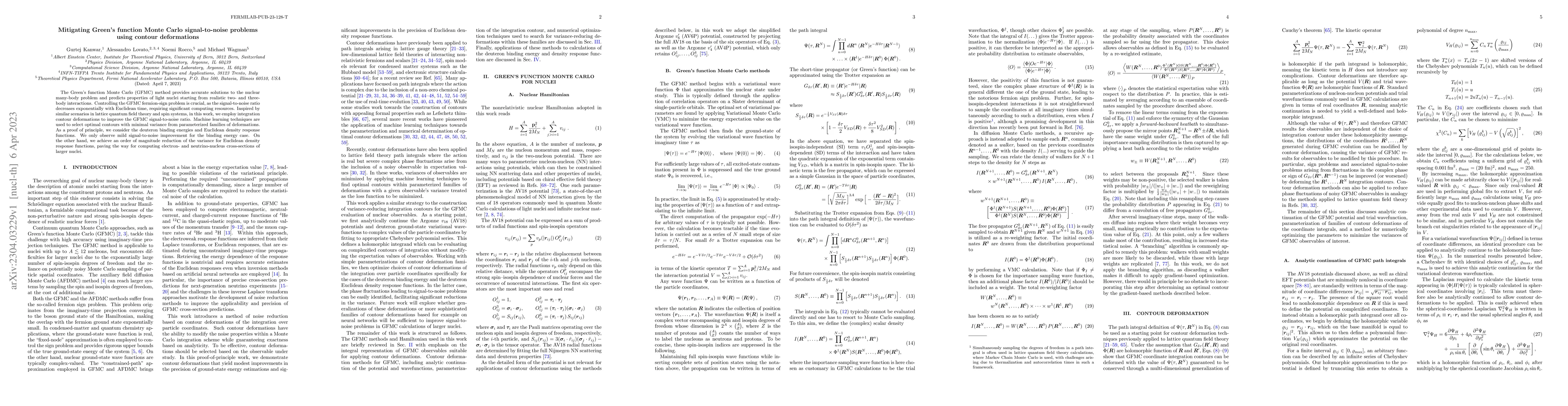 Thumbnail for Mitigating Green's function Monte Carlo signal-to-noise problems using
  contour deformations