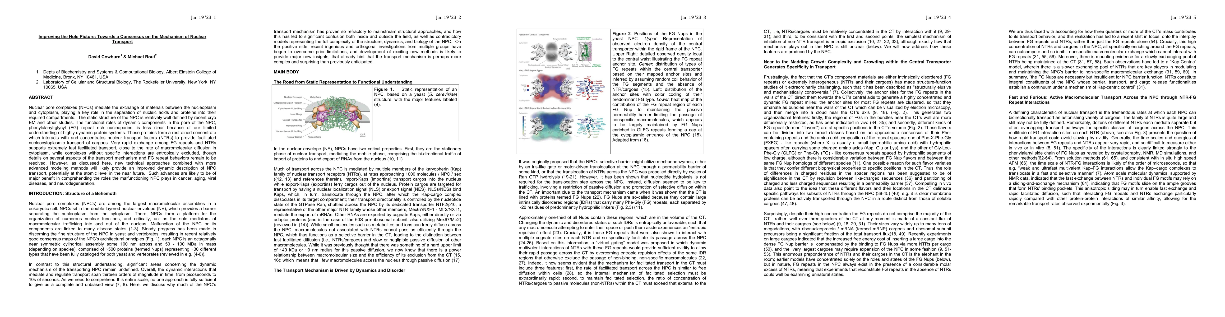 Thumbnail for Improving the Hole Picture: Towards a Consensus on the Mechanism of
  Nuclear Transport