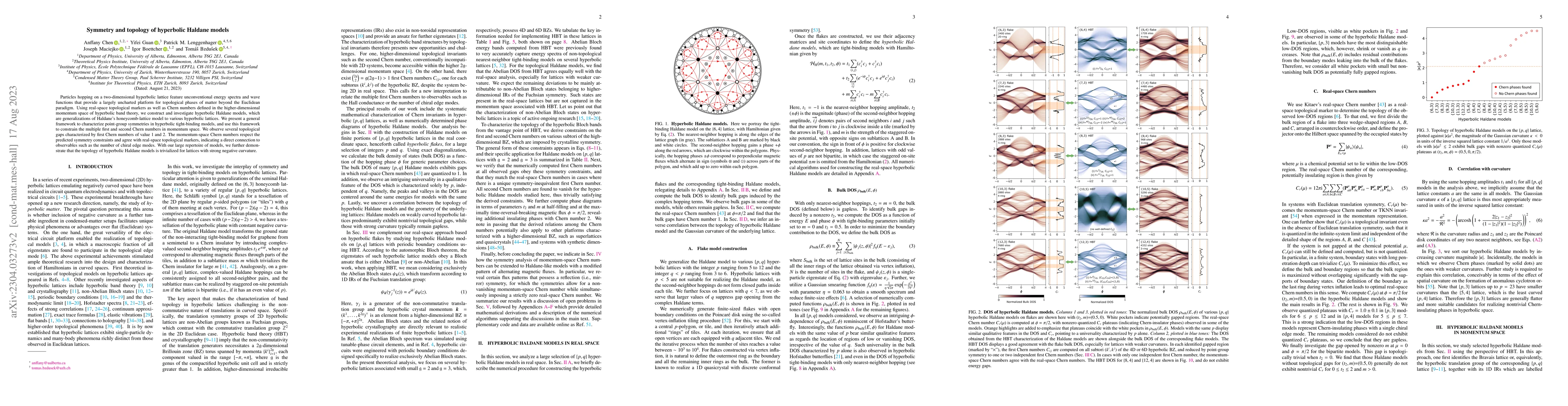 Thumbnail for Symmetry and topology of hyperbolic Haldane models