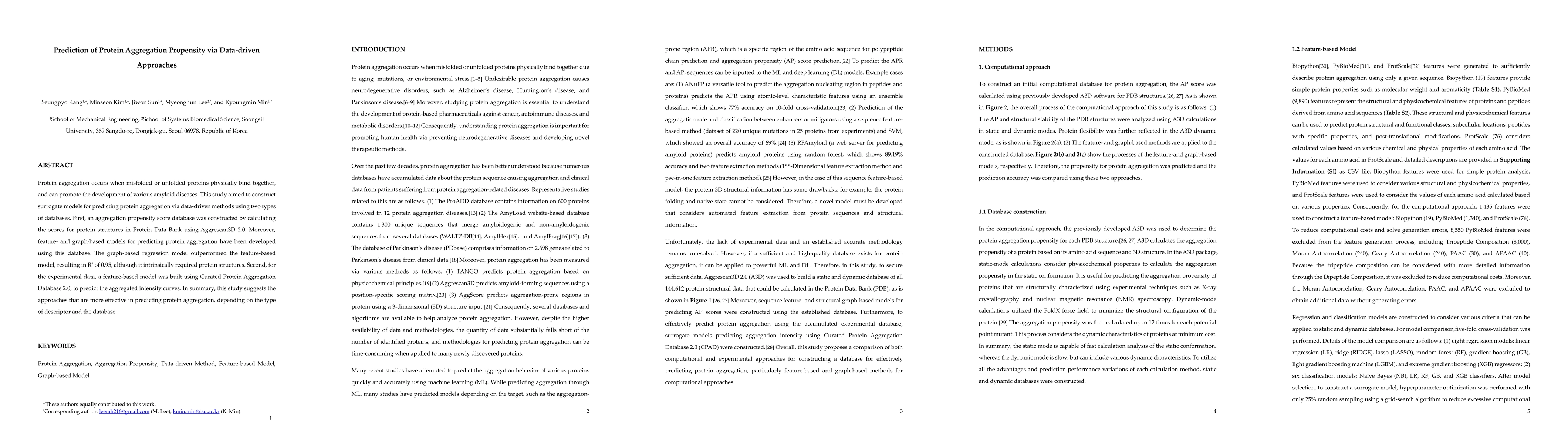 Thumbnail for Prediction of Protein Aggregation Propensity via Data-driven Approaches
