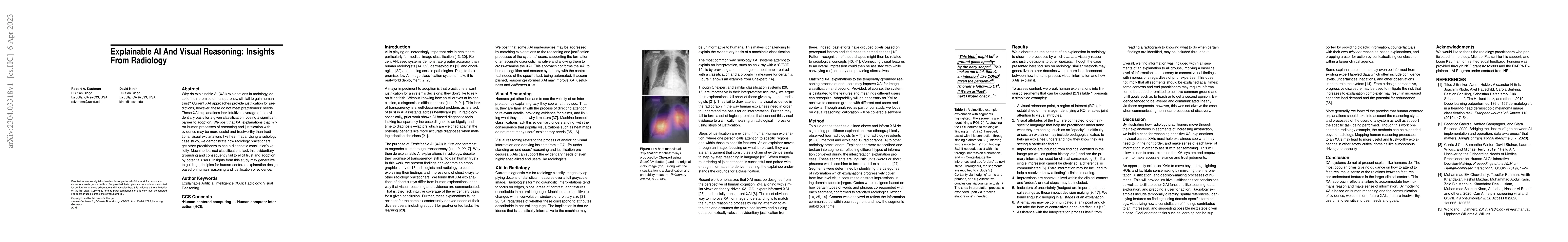 Thumbnail for Explainable AI And Visual Reasoning: Insights From Radiology
