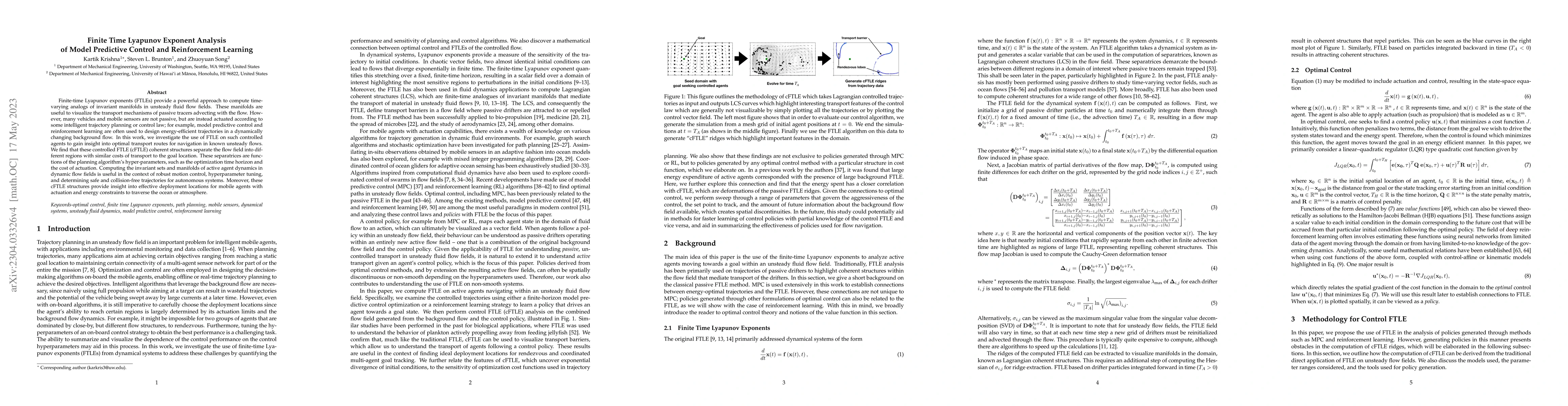 Thumbnail for Finite Time Lyapunov Exponent Analysis of Model Predictive Control and
  Reinforcement Learning