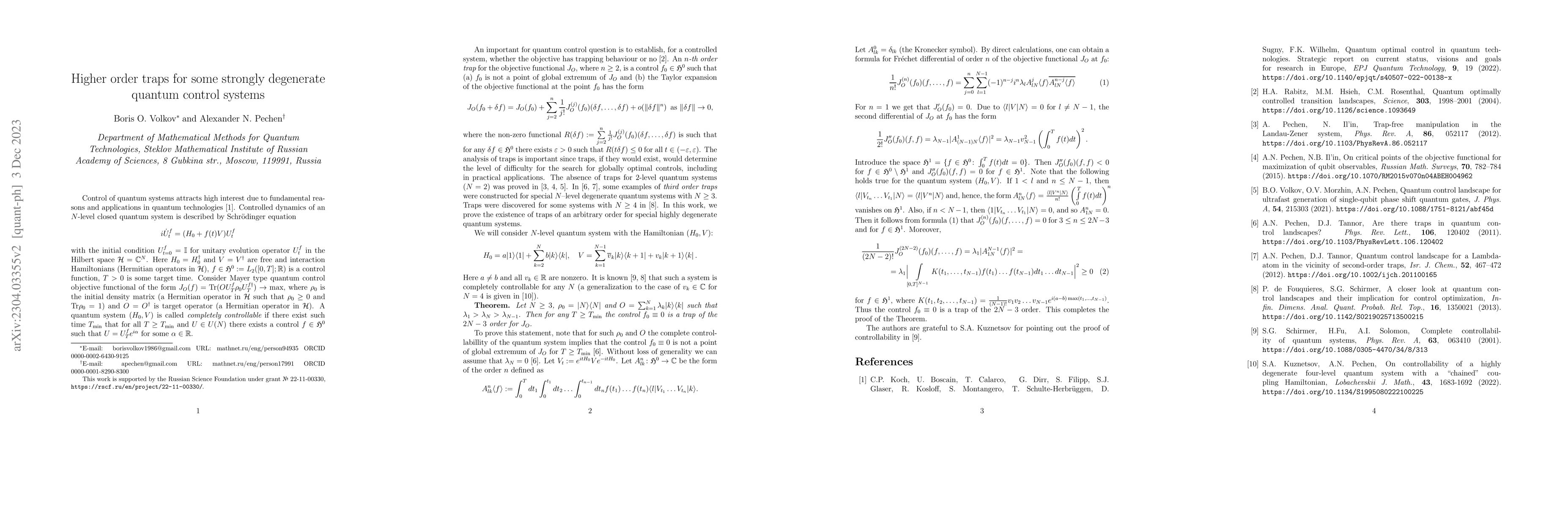 Thumbnail for Higher order traps for some strongly degenerate quantum control systems