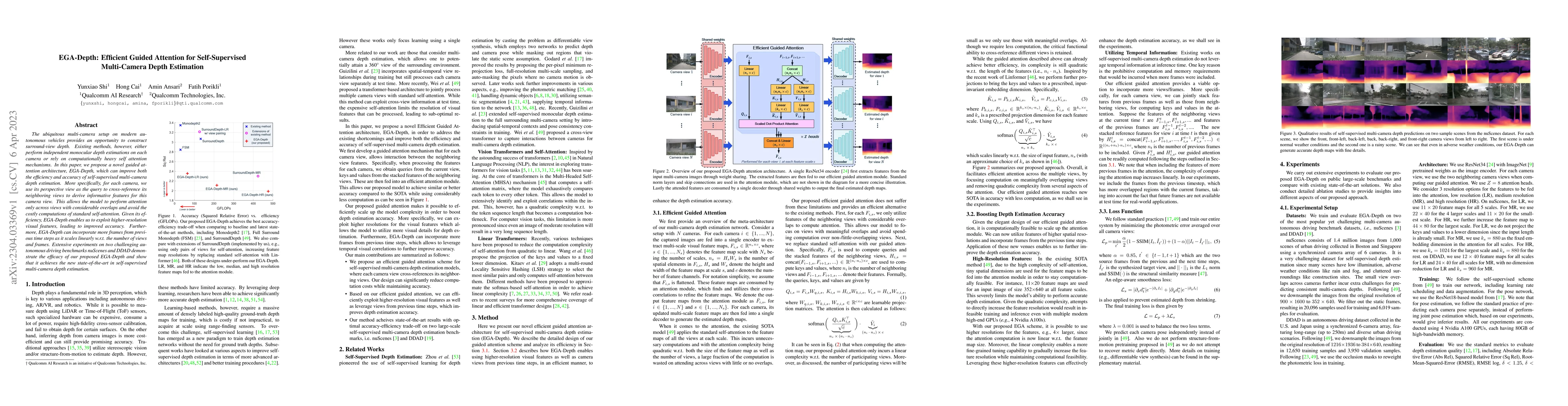 Thumbnail for EGA-Depth: Efficient Guided Attention for Self-Supervised Multi-Camera
  Depth Estimation