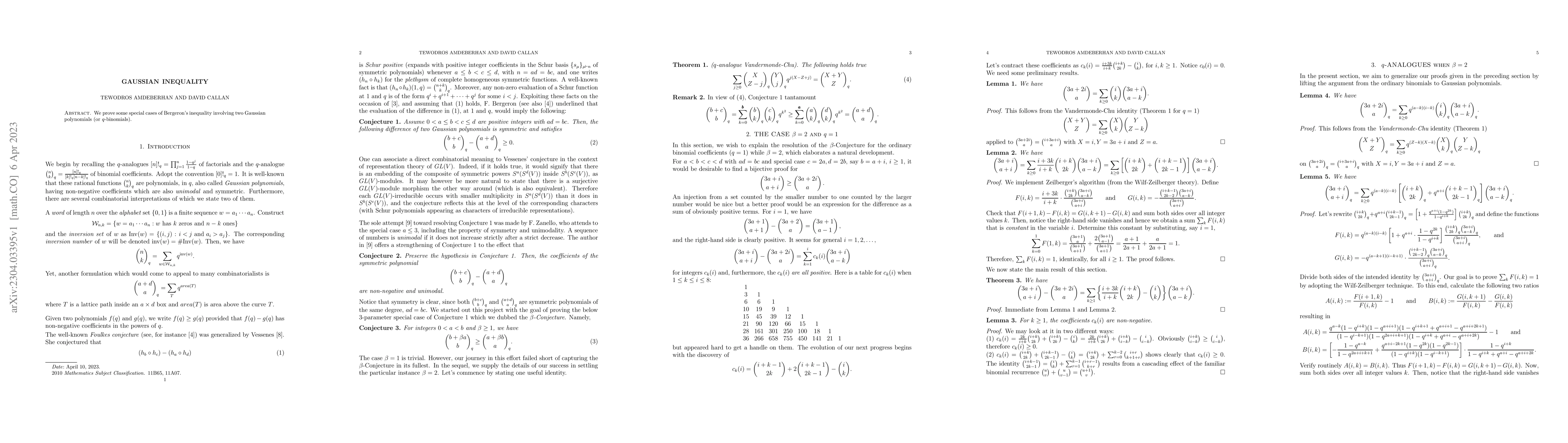 Thumbnail for Gaussian inequality