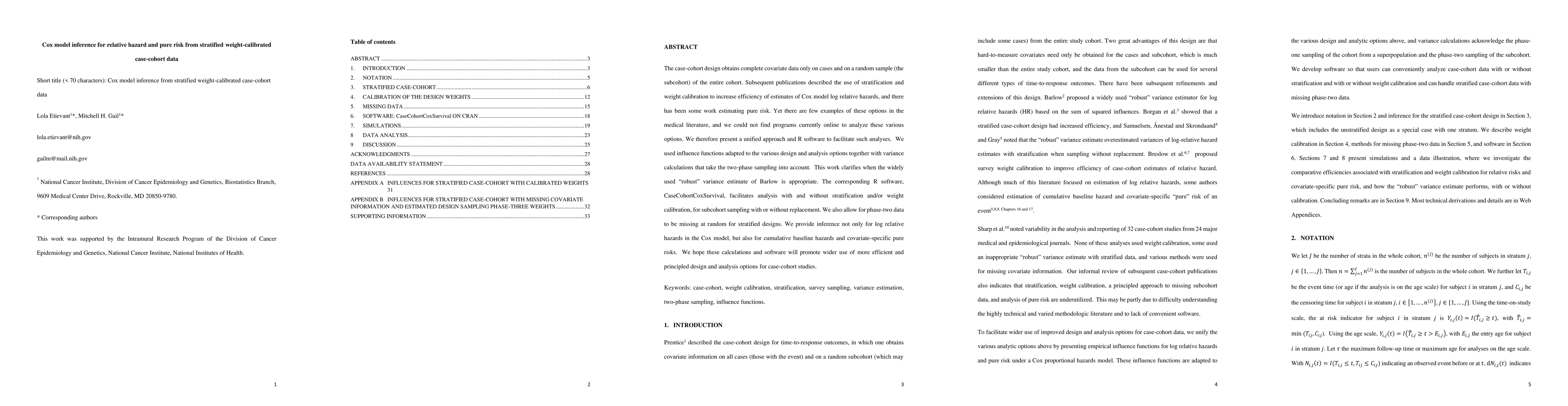 Thumbnail for Cox model inference for relative hazard and pure risk from stratified
  weight-calibrated case-cohort data