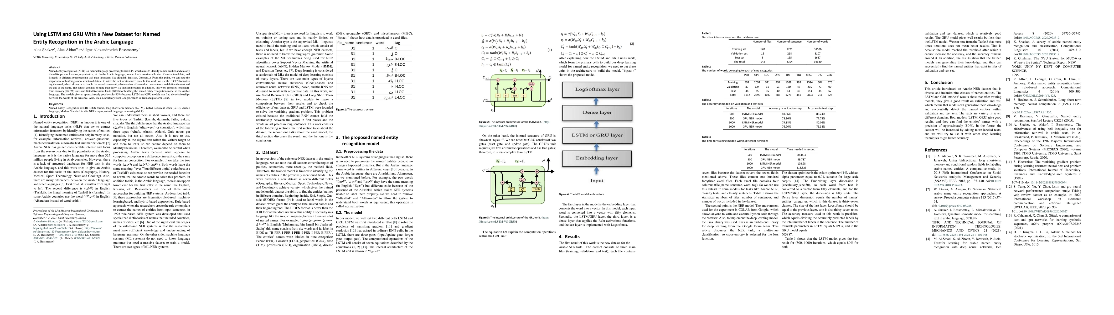 Thumbnail for Using LSTM and GRU With a New Dataset for Named Entity Recognition in
  the Arabic Language