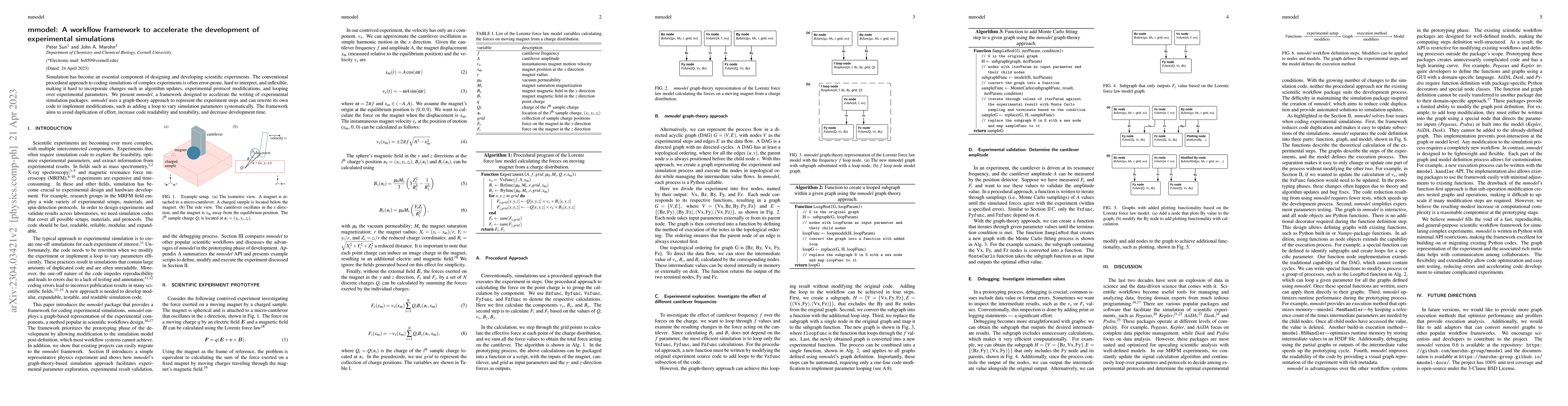 Thumbnail for mmodel: A workflow framework to accelerate the development of
  experimental simulations