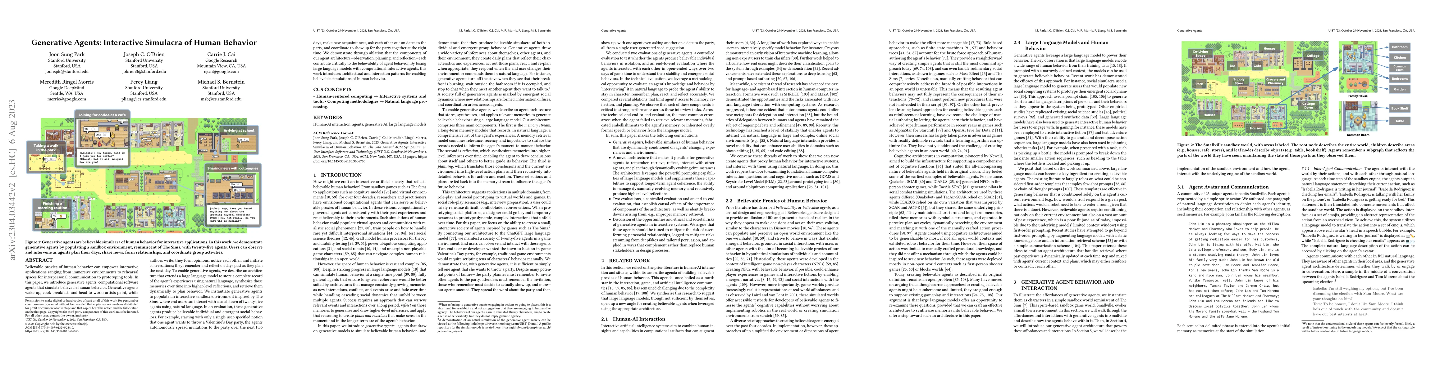 Thumbnail for Generative Agents: Interactive Simulacra of Human Behavior