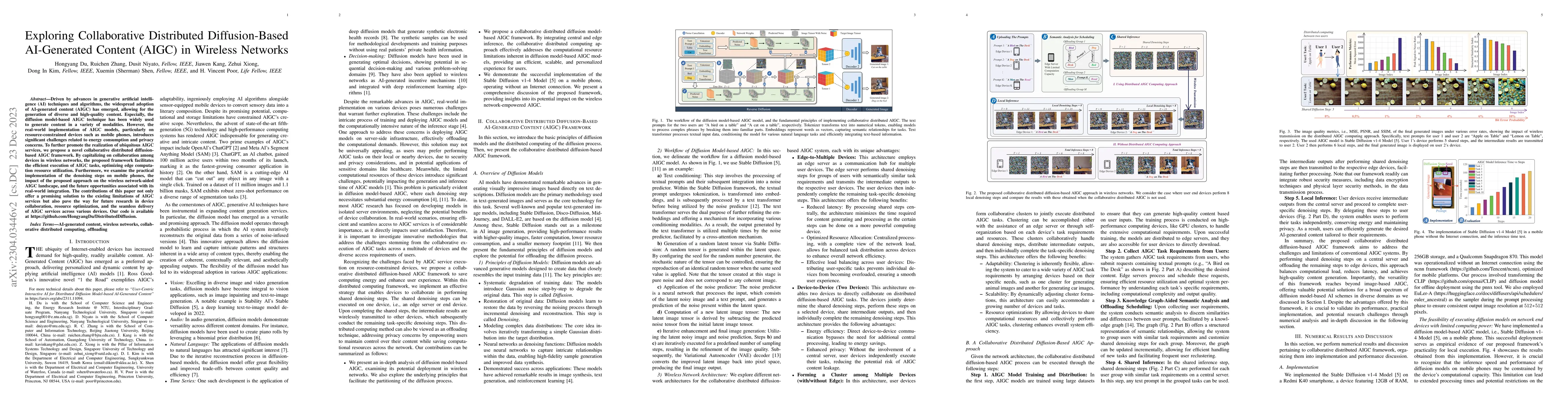 Thumbnail for Exploring Collaborative Distributed Diffusion-Based AI-Generated Content
  (AIGC) in Wireless Networks