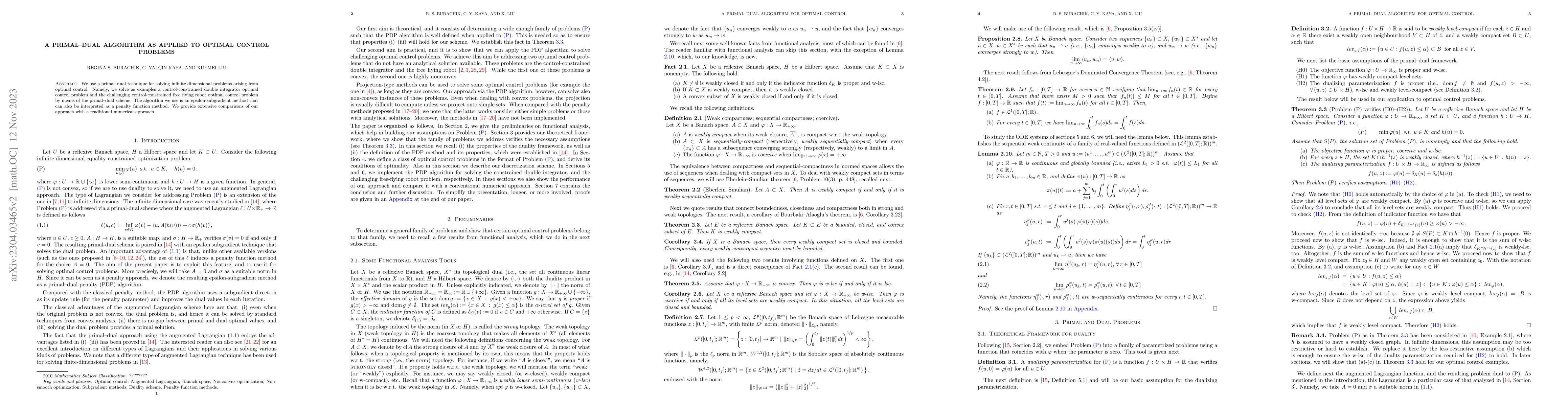 Thumbnail for A primal--dual algorithm as applied to optimal control problems