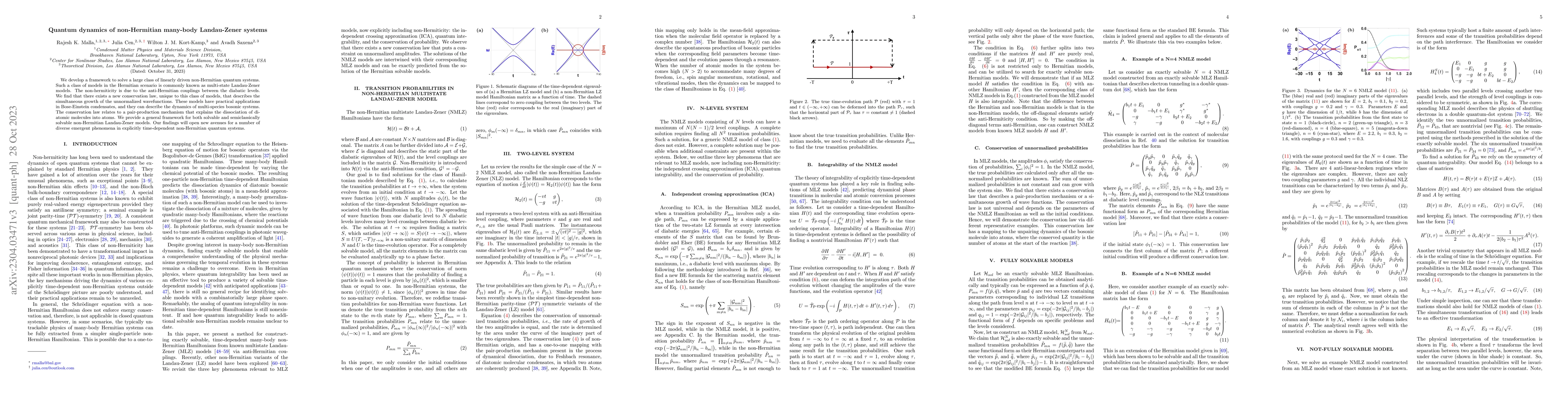 Thumbnail for Quantum dynamics of non-Hermitian many-body Landau-Zener systems
