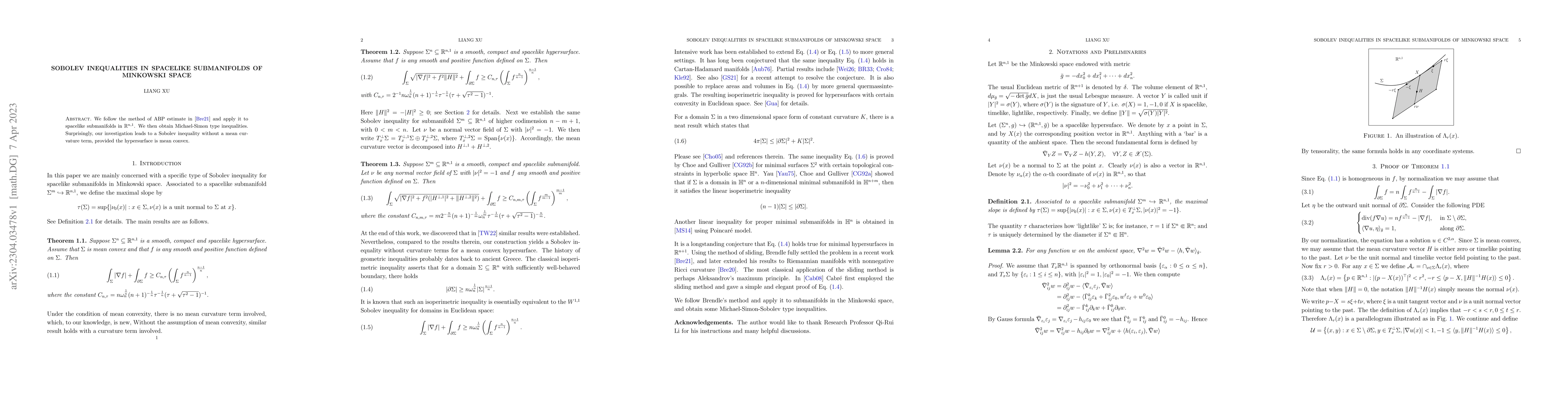 Thumbnail for Sobolev Inequalities in Spacelike Submanifolds of Minkowski Space