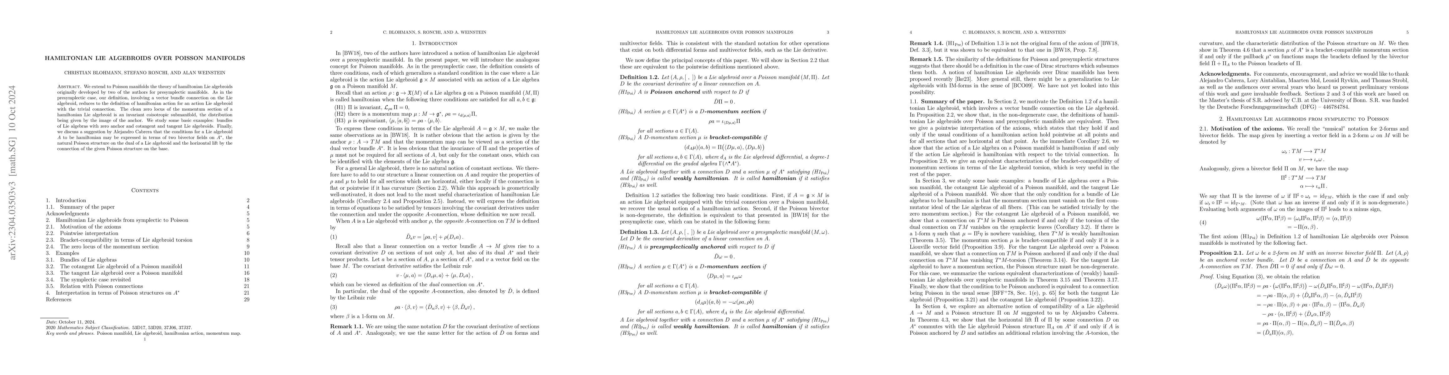 Thumbnail for Hamiltonian Lie algebroids over Poisson manifolds