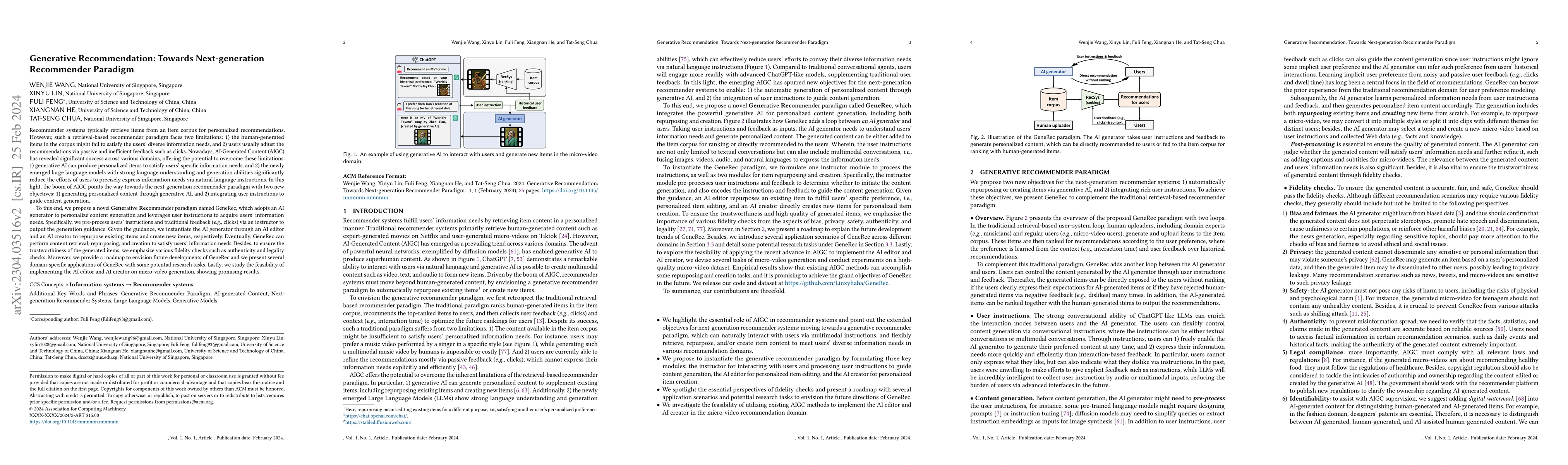 Thumbnail for Generative Recommendation: Towards Next-generation Recommender Paradigm