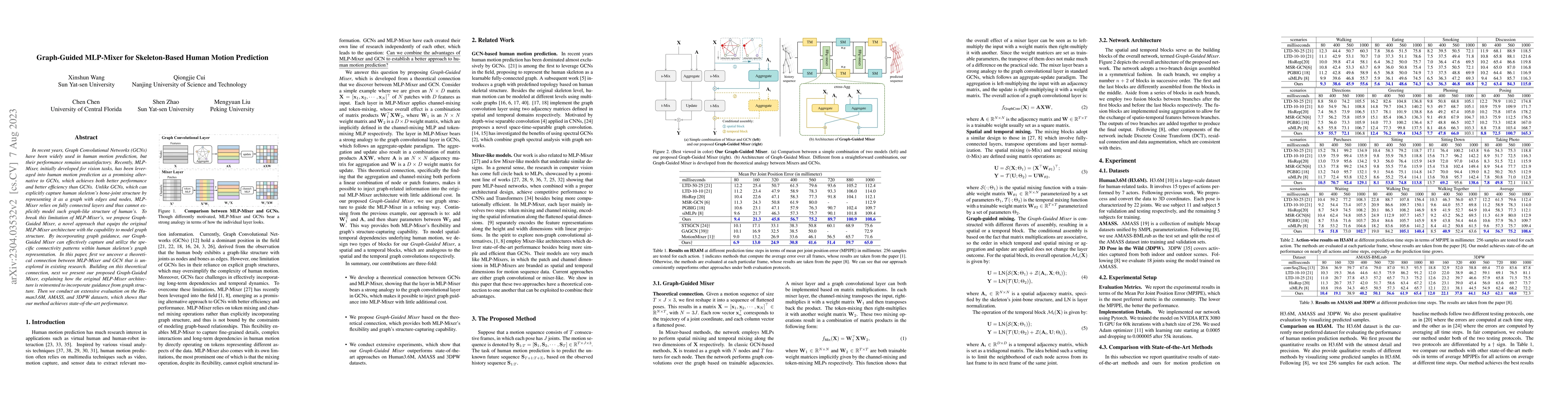 Thumbnail for Graph-Guided MLP-Mixer for Skeleton-Based Human Motion Prediction