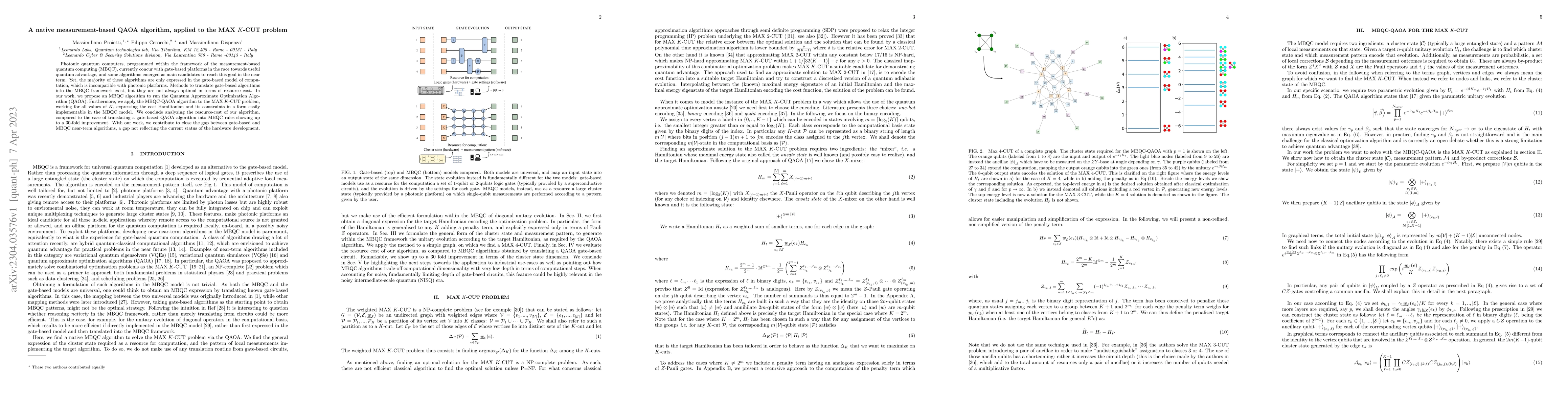 Thumbnail for A native measurement-based QAOA algorithm, applied to the MAX K-CUT
  problem