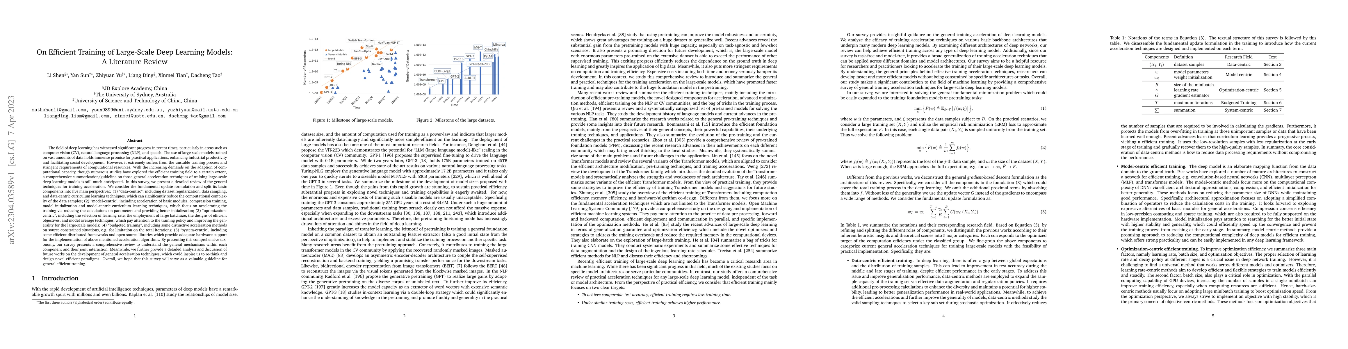 Thumbnail for On Efficient Training of Large-Scale Deep Learning Models: A Literature
  Review