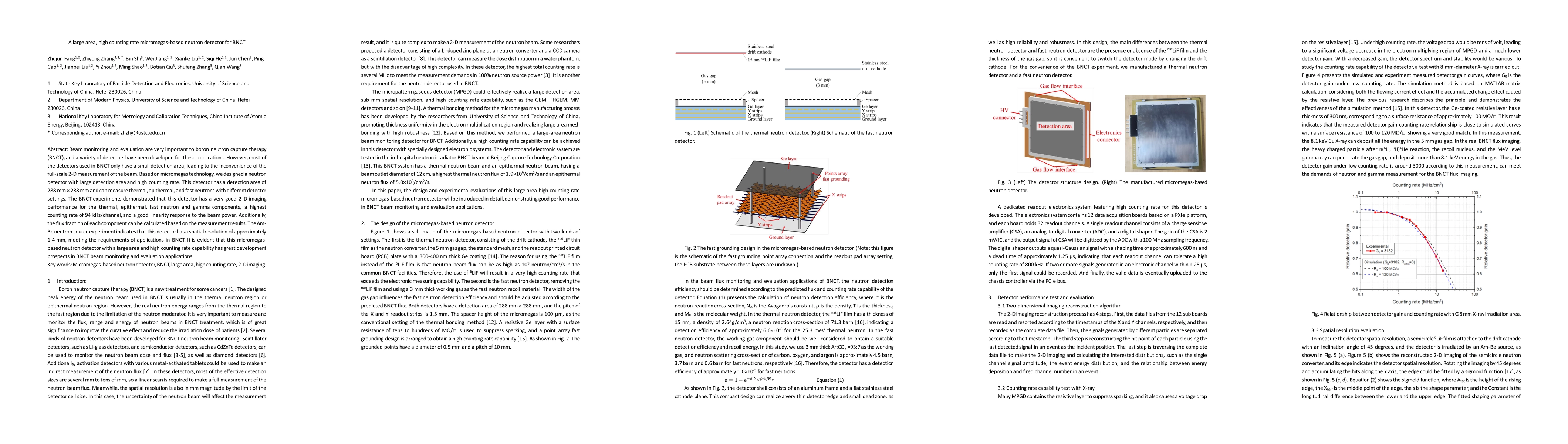 Thumbnail for A large area, high counting rate micromegas-based neutron detector for
  BNCT