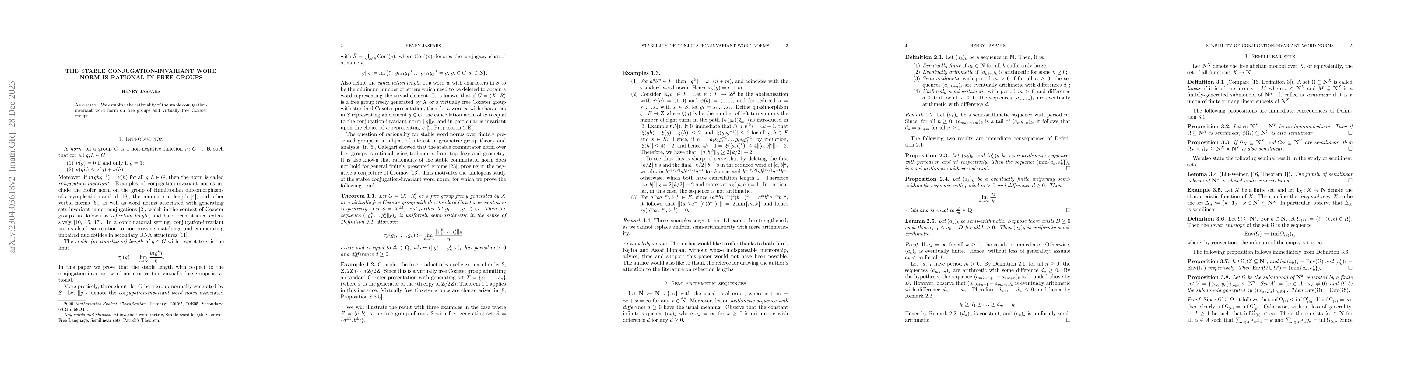 Thumbnail for The stable conjugation-invariant word norm is rational in free groups