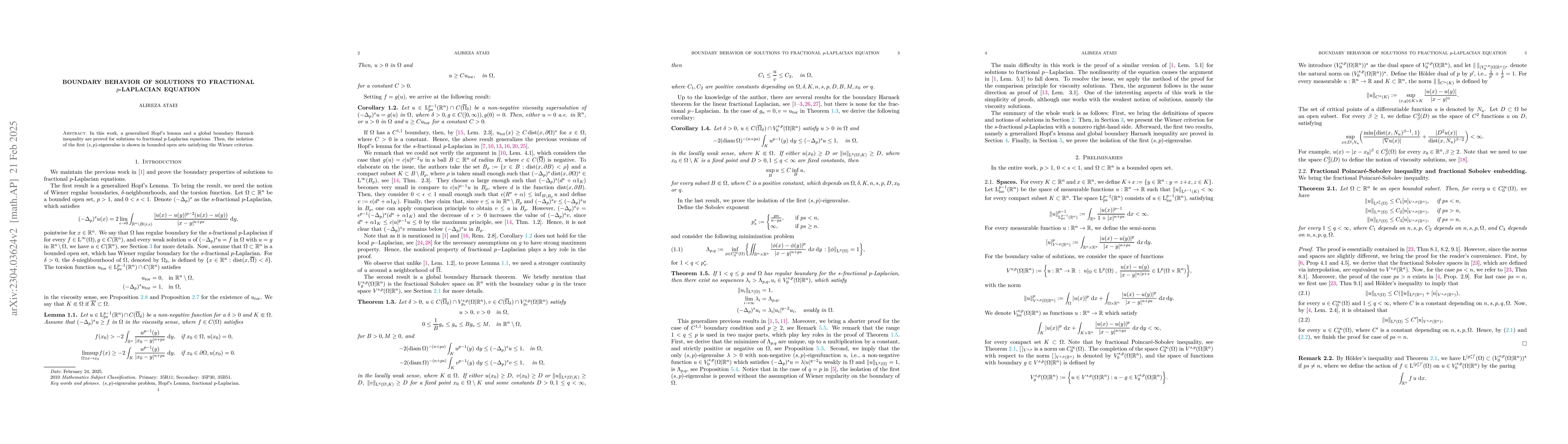 Thumbnail for Boundary behavior of solutions to fractional $p$-Laplacian equation