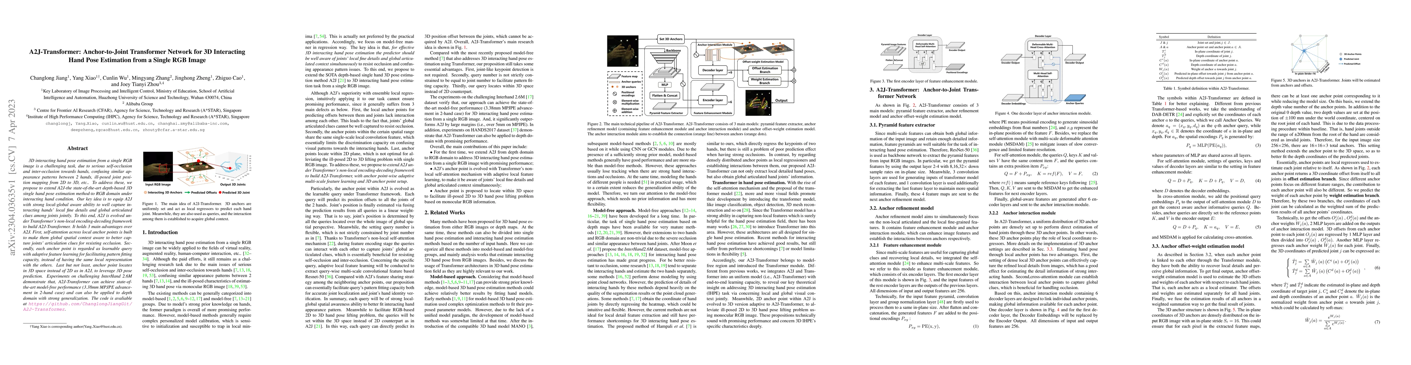 Thumbnail for A2J-Transformer: Anchor-to-Joint Transformer Network for 3D Interacting
  Hand Pose Estimation from a Single RGB Image