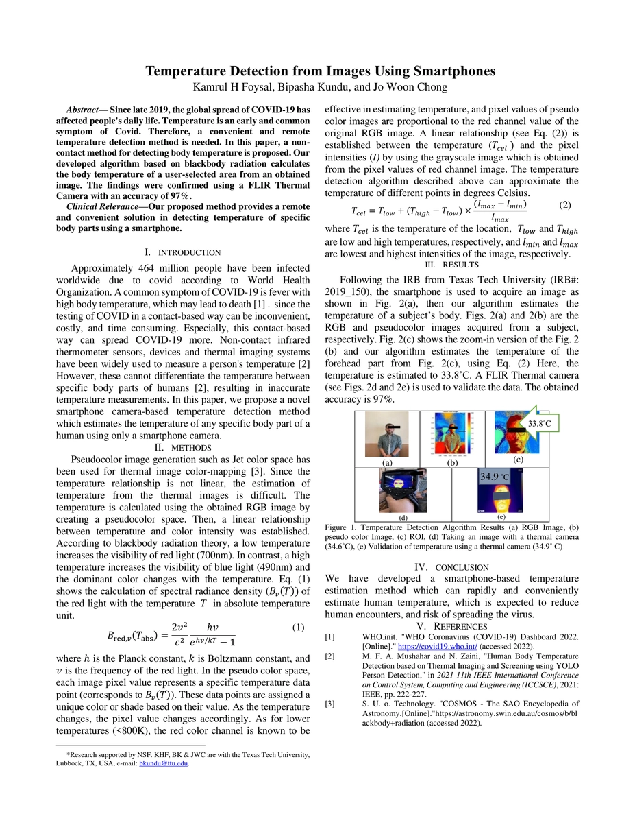 Thumbnail for Temperature Detection from Images Using Smartphones