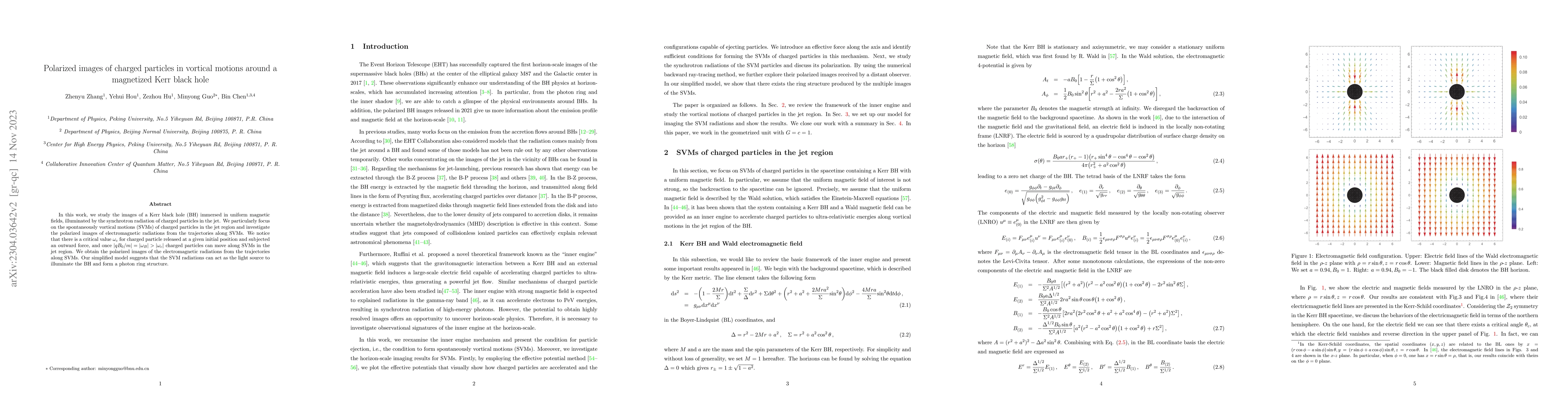Thumbnail for Polarized images of charged particles in vortical motions around a
  magnetized Kerr black hole