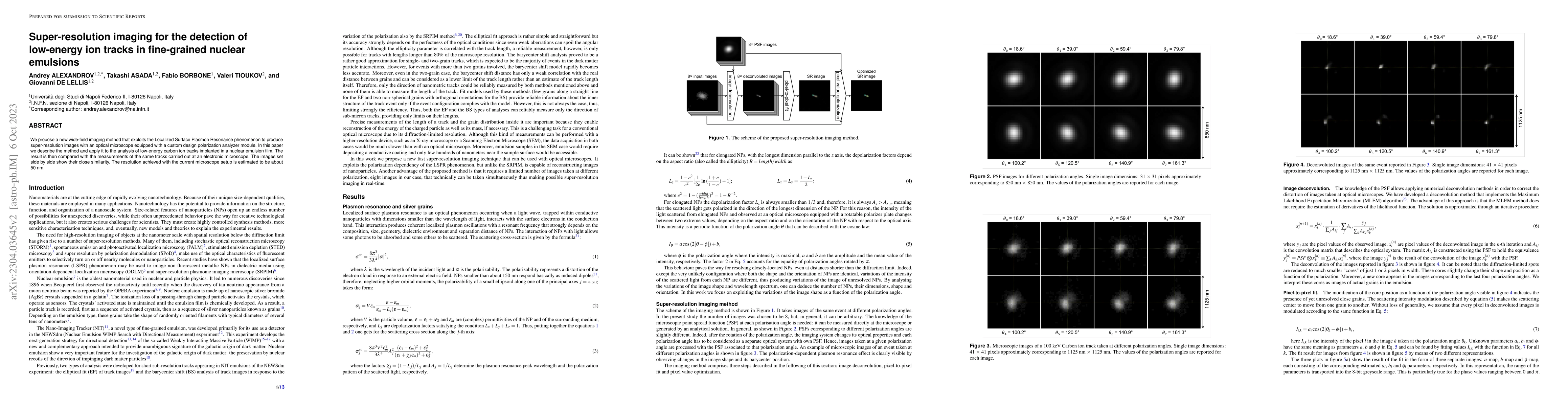 Thumbnail for Super-resolution imaging for the detection of low-energy ion tracks in
  fine-grained nuclear emulsions
