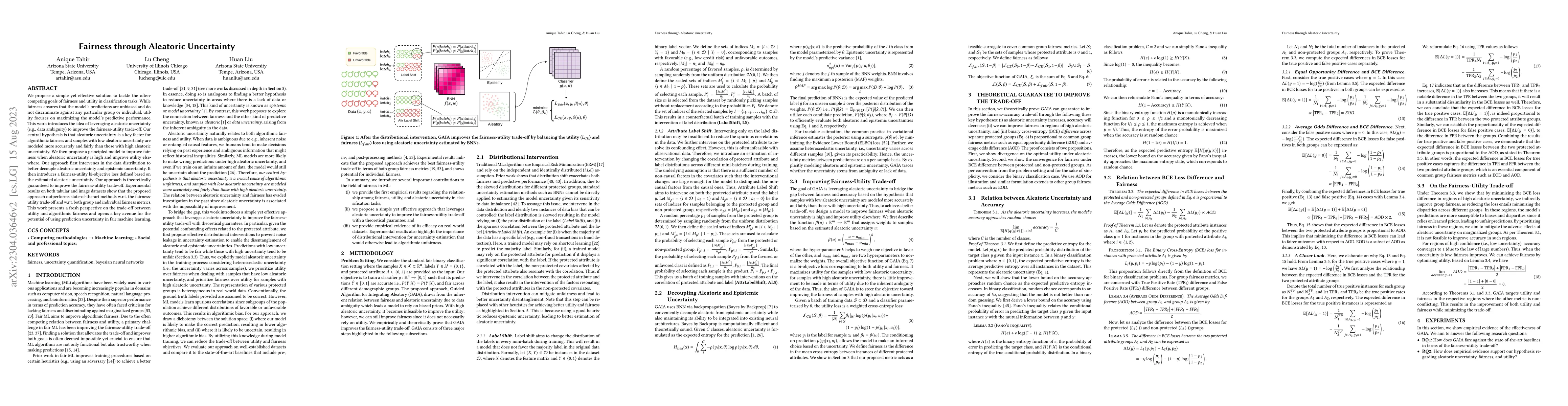 Thumbnail for Fairness through Aleatoric Uncertainty