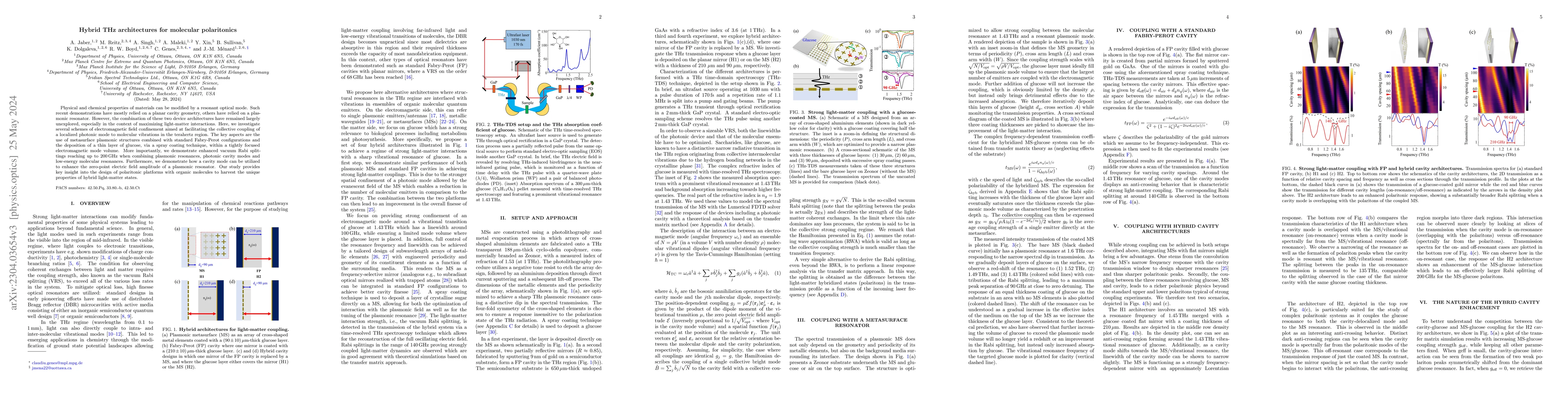 Thumbnail for Hybrid THz architectures for molecular polaritonics