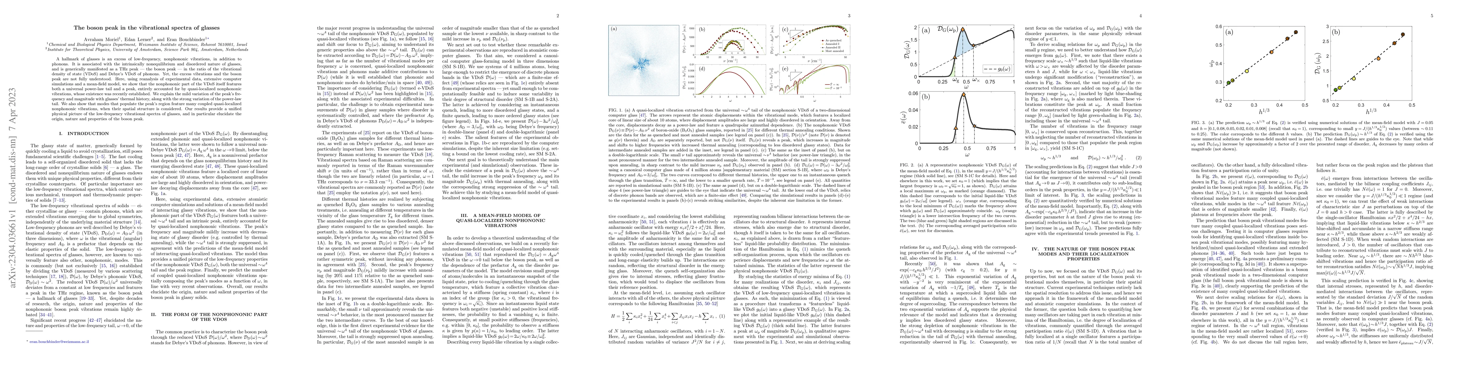 Thumbnail for The boson peak in the vibrational spectra of glasses