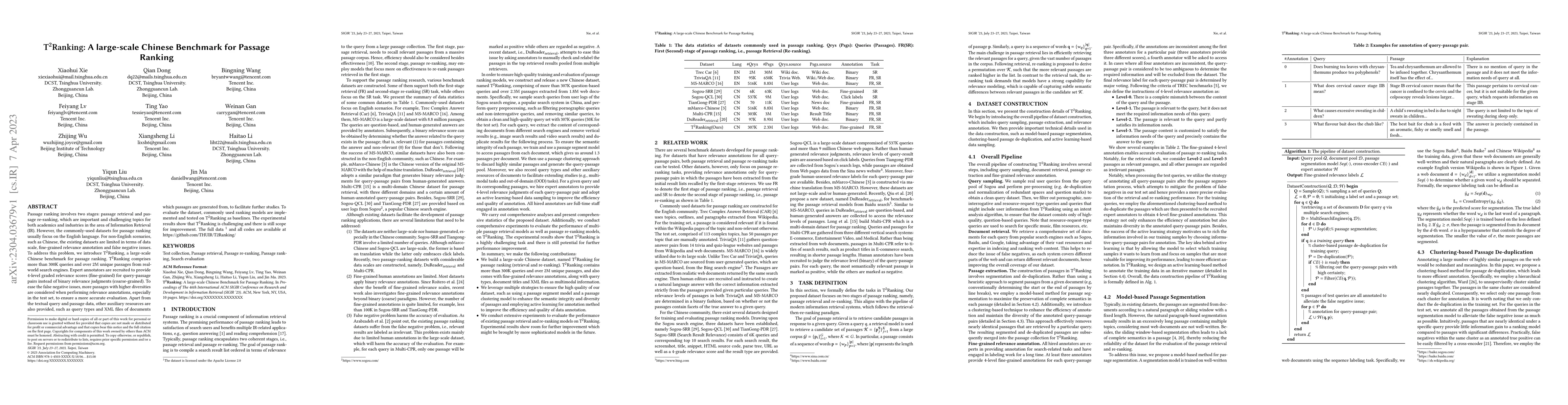 Thumbnail for T2Ranking: A large-scale Chinese Benchmark for Passage Ranking