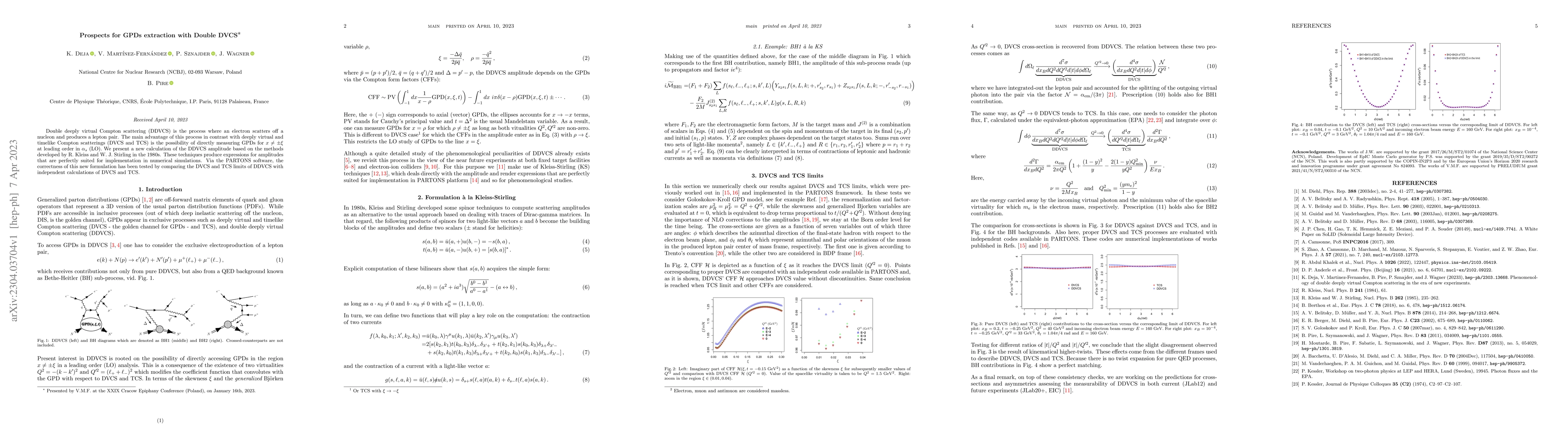 Thumbnail for Prospects for GPDs extraction with Double DVCS