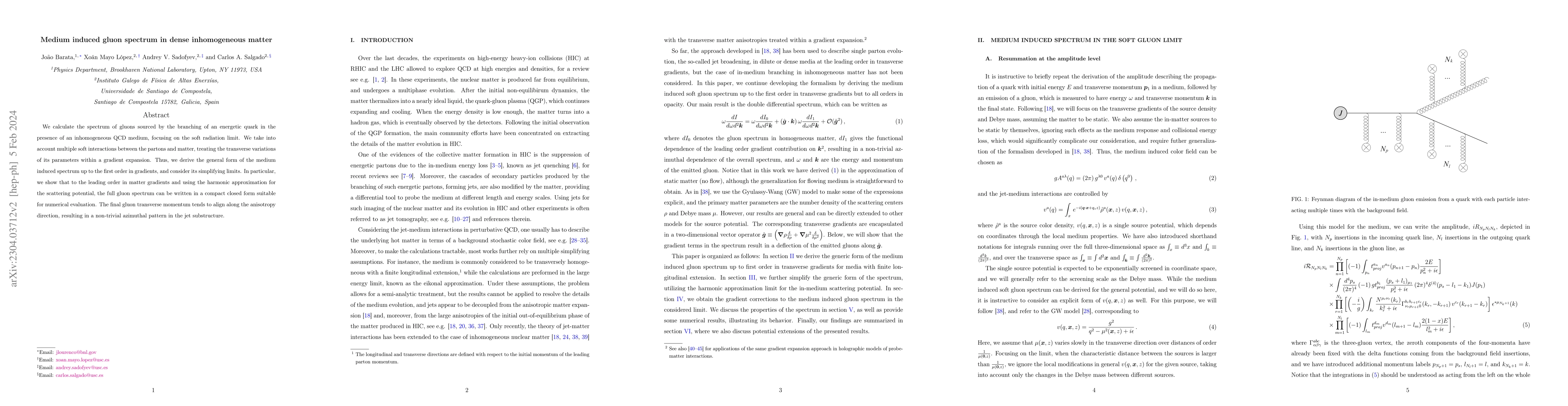 Thumbnail for Medium induced gluon spectrum in dense inhomogeneous matter