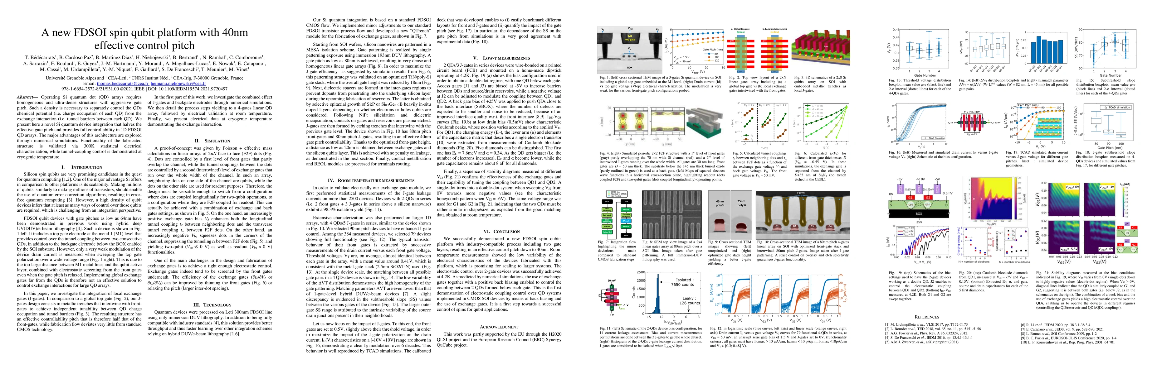 Thumbnail for A new FDSOI spin qubit platform with 40nm effective control pitch