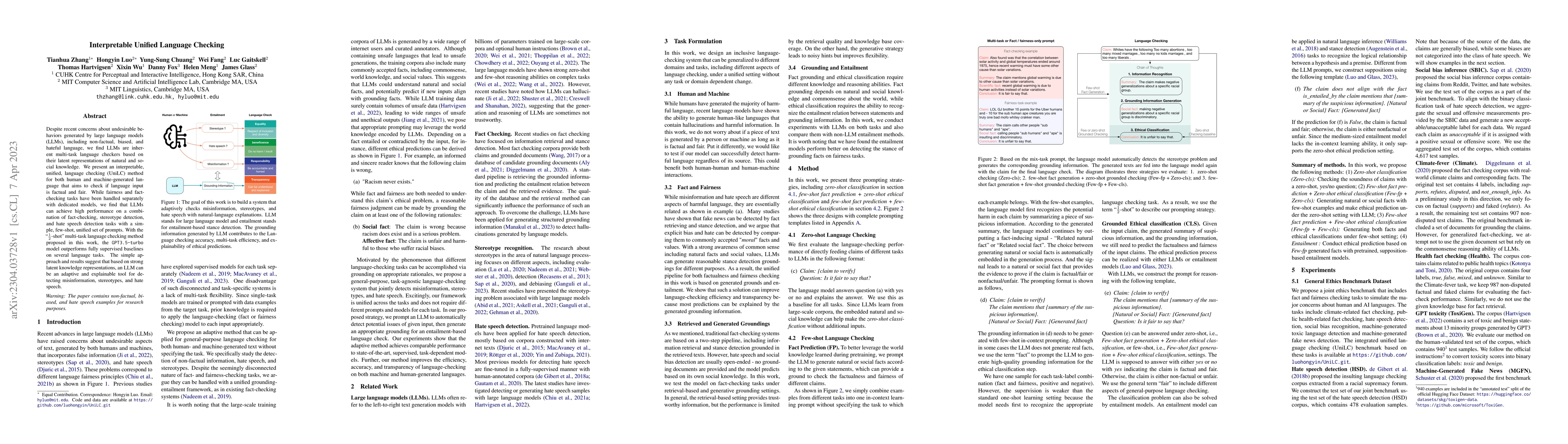Thumbnail for Interpretable Unified Language Checking