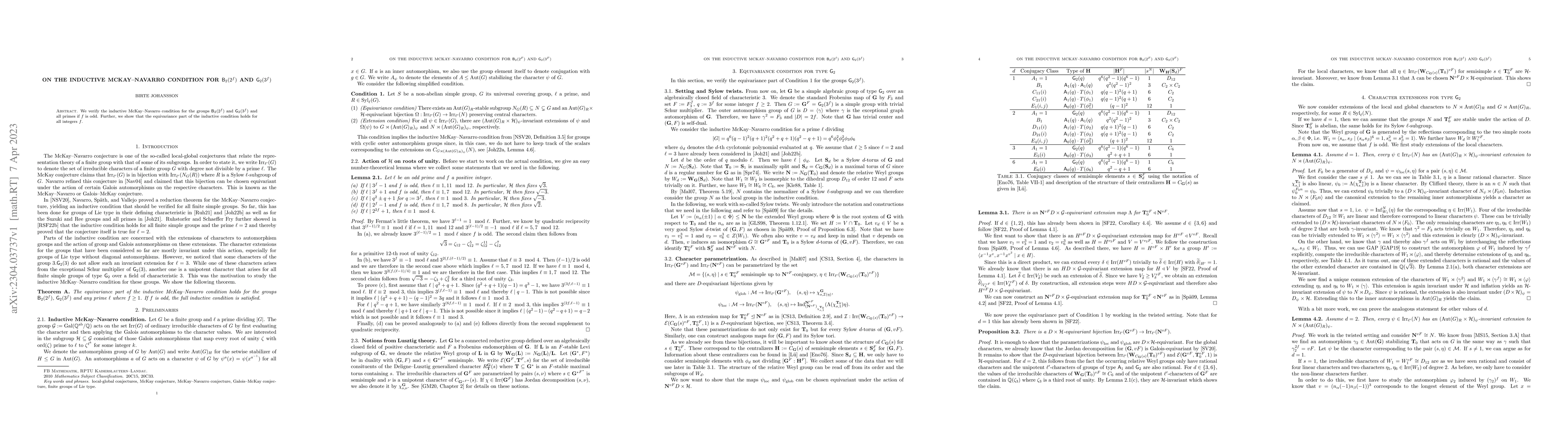 Thumbnail for On the inductive McKay--Navarro condition for $\mathsf{B}_2(2^f)$ and
  $\mathsf{G}_2(3^f)$