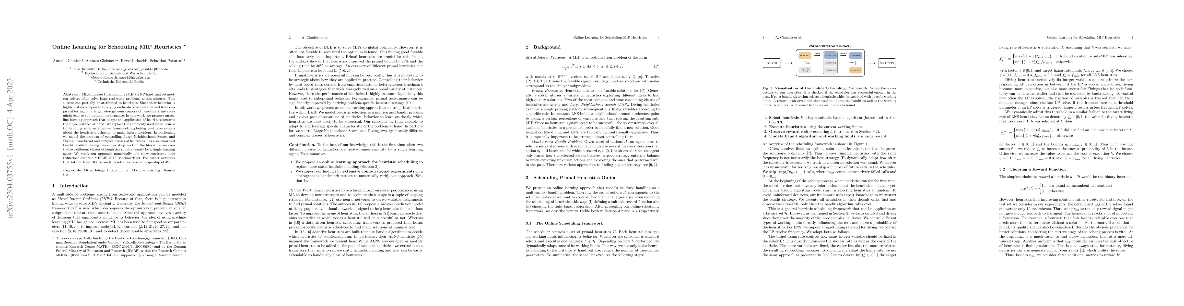 Thumbnail for Online Learning for Scheduling MIP Heuristics