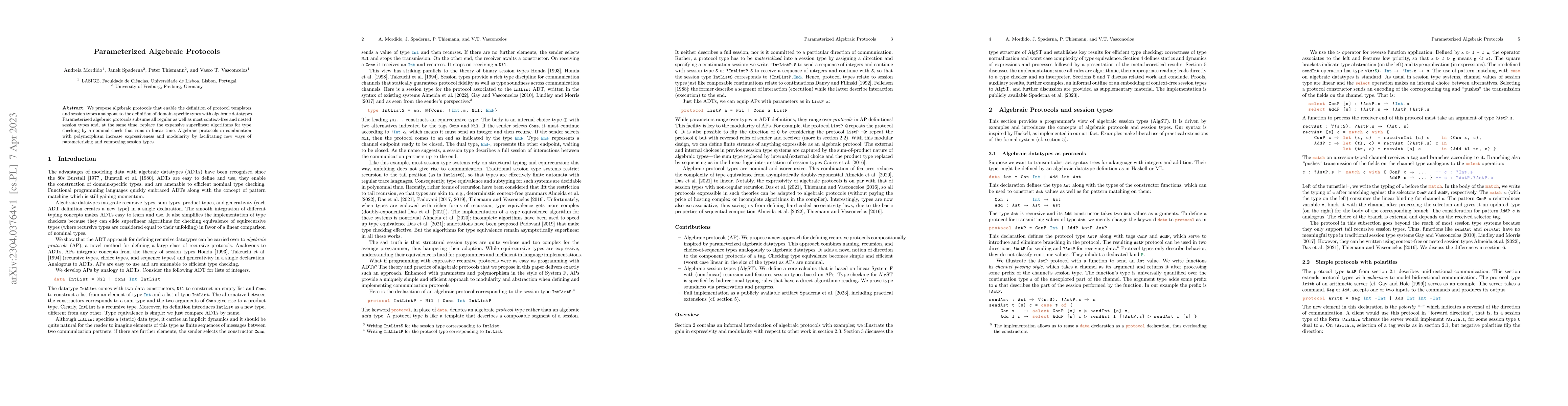 Thumbnail for Parameterized Algebraic Protocols