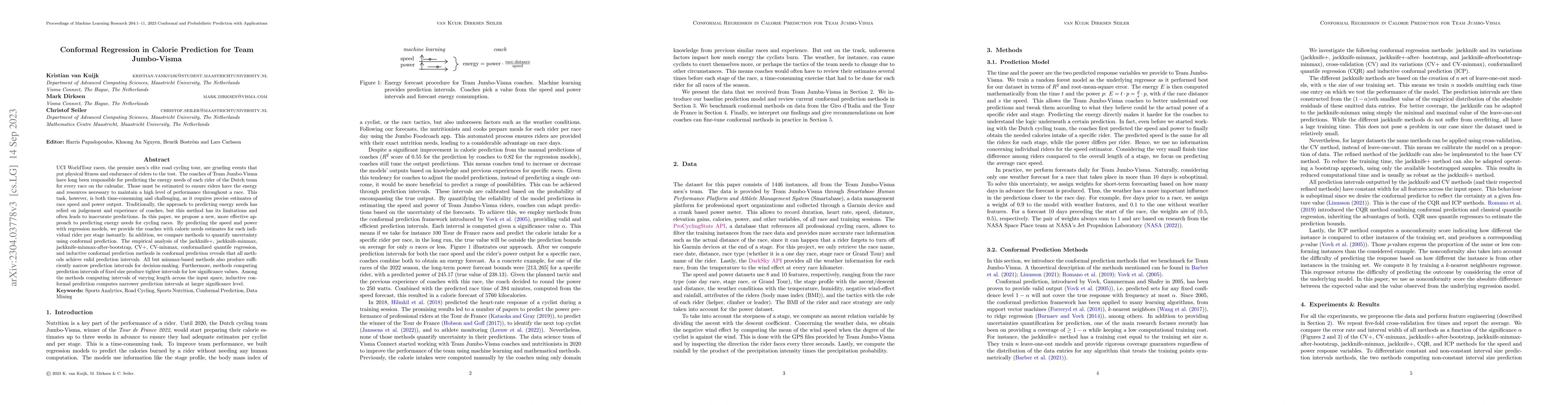 Thumbnail for Conformal Regression in Calorie Prediction for Team Jumbo-Visma