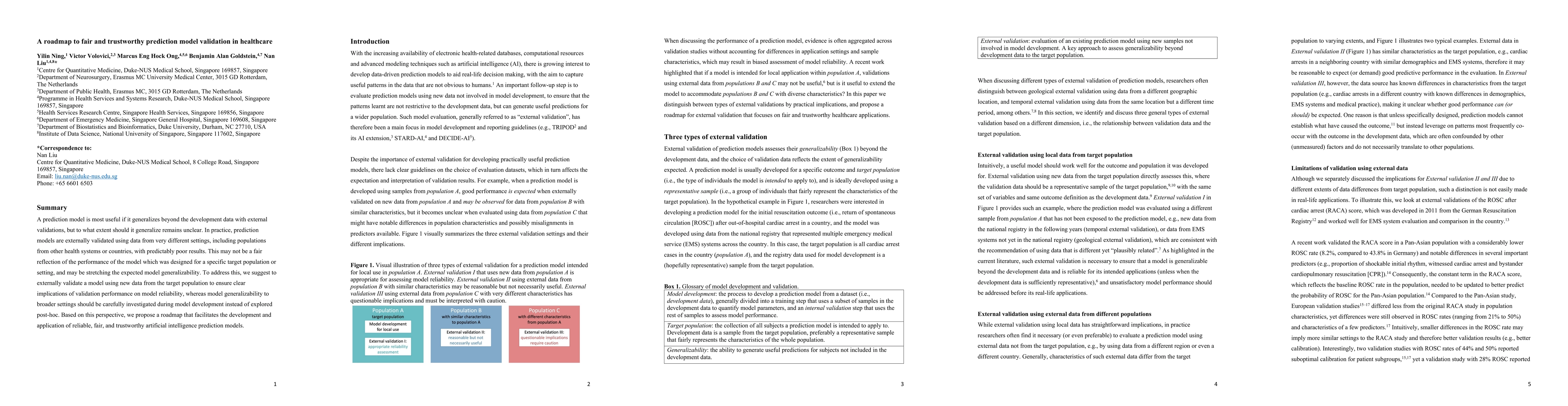 Thumbnail for A roadmap to fair and trustworthy prediction model validation in
  healthcare